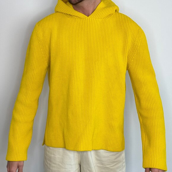 JACQUEMUS KNITTED HOODIE YELLOW - Picture 4 of 7